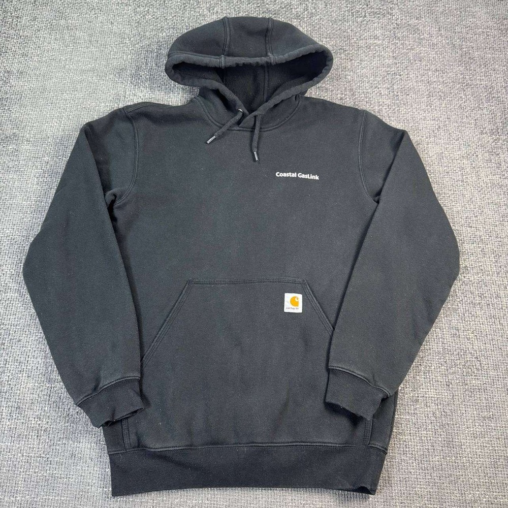 Carhartt Loose Fit Hoodie Mens Small Black Coastal GasLink Pullover Workwear